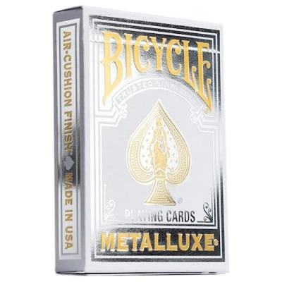 Image of Bicycle Metalluxe Silver Playing Cards Premium Metal Foil Finish Poker Size