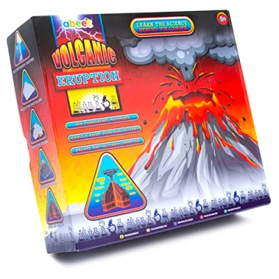 Image of abeec Make Your Own Volcano Kit for Kids Science Kits Experiments Age 7 Craft Chemistry Gifts