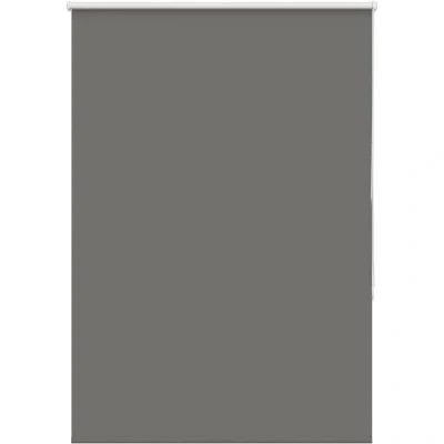 Image of vidaXL Roller Blind Blackout Grey 105x150 cm Fabric Width 100.7 Polyester