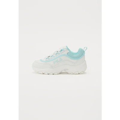 Image of Fila Strada Unisex Trainers whiteblue glow for kids, Size: 13.5K, White/blue shoes