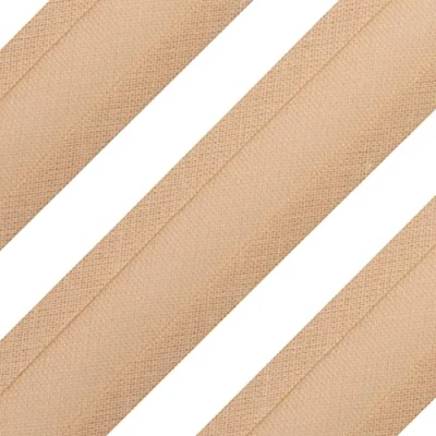 Image of Realm Bias Binding Tape, Cotton, 1 Inch / 25mm 5 Metres (Beige)