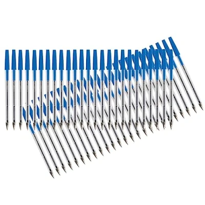 Image of Q Connect Medium Blue Ballpoint Pen (Pack of 50) KF26039