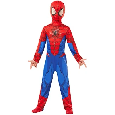 Image of Rubie&#039;s 6408949 10000 Spider Man Spiderman Marvel Classic Child Costume, Boys, Blue Red, 9 10 Years