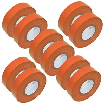 Image of 10 x Orange Electrical PVC Insulation/Insulating Tape 19mm 20m Flame Retardant