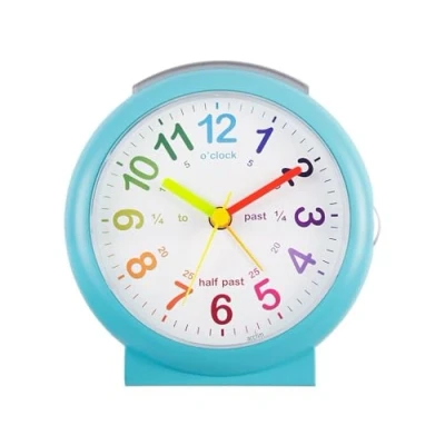 Image of Acctim 15219 &#039;Lulu 2&#039; Blue Time Teaching Bold Sweeping Seconds Quartz Alarm Clock
