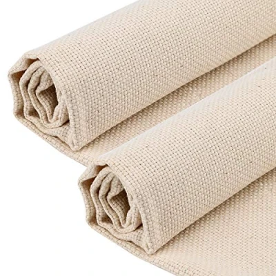 Image of LUTER 2 Pieces 67 x 50 cm Sewing Fabric, Cotton Fabric Monk for Needle Punching Carpet Punch and Pinch