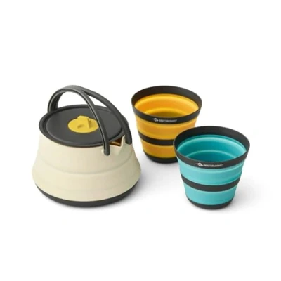 Image of Sea to Summit Frontier Ultralight Collapsible Kettle Cook Set, 2 Person (Aluminum, Silicone), Mess Kit