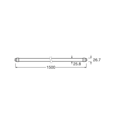 Image of OSRAM LED bulb T8 17.6W tube EEC A 840 150cm
