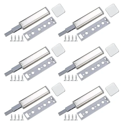 Image of Push to Open Door Catches, Closer Catches Latches Release, Soft Close Magnetic Catch, Kitchen Cupboard Cabinet Drawer Wardrobe Doors Closure 6 Pcs