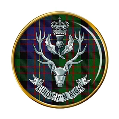 Image of Queen&#039;s Own Highlanders, British Army Pin Badge