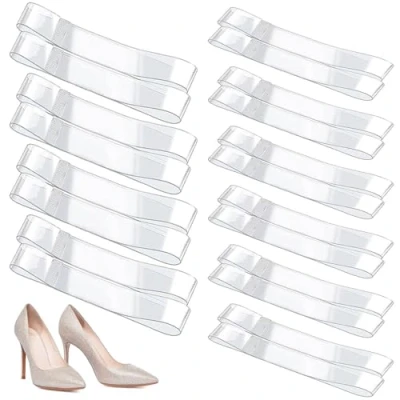 Image of 10 Pairs Clear Invisible High Heel Shoe Laces Women Silicone No Slip Lace Shoes Bands Accessories,Clear Straps For Holding Loose Dancing Heels Mules(Transparent)