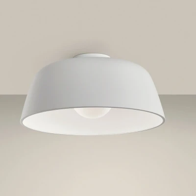 Image of Miso 433Mm Cylindrical Semi Flush Light Large White E27