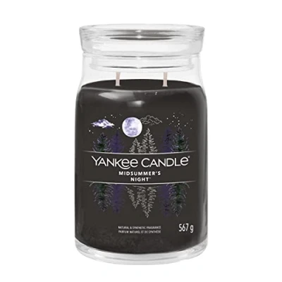 Image of Yankee Candle Signature Scented Midsummer&#039;s Night Large Jar with Double Wicks Soy Wax Blend Long Burning