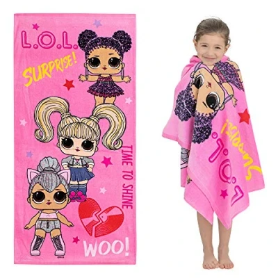 Image of Franco Kids Super Soft Cotton Beach Towel, 28 in x 58 in, LOL Surprise
