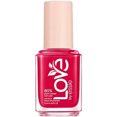 Image of essie Long Lasting Nail Polish with Creamy Finish, Short Drying Time and Less Chipping, Vegan Formula, LOVE by essie, Colour No. 90 i am the spark, Ruby Red, 1 x 13.5 ml