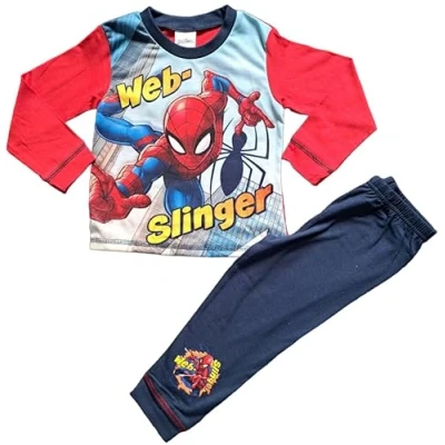 Image of Marvel Boys Spiderman Web Slinger Pyjamas. Ages 18 Months To 5 Years (4 Years) Multicolor