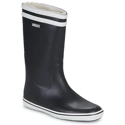 Image of Aigle Women&#039;s Falkland Fur 2 Rain Boot, Marine, 6.5 UK