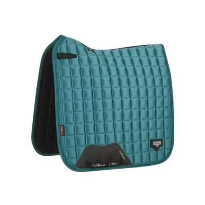 Image of LeMieux Dressage Loire Classic Square Saddle Pad Pads for Horses Equestrian Riding Equipment and Accessories (Peacock Large)