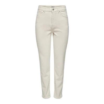 Image of ONLY Women&#039;s ONLEMILY Stretch HW ST AK DNM CRO790NOOS Jeans, Ecru, 28/30