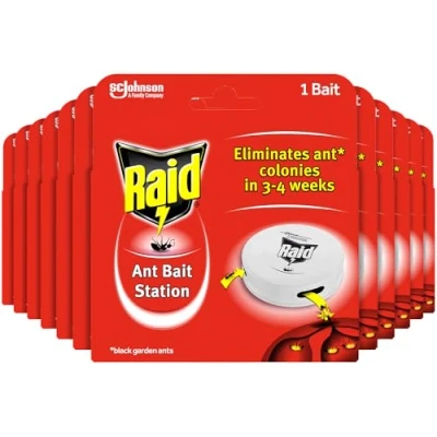 Image of Raid Ant Bait Station, Long Lasting Killer for Indoor and Outdoor Use, Destroys Nests, Pack of 12