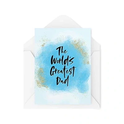 Image of Funny Novelty Greeting Cards The World&#039;s Greatest Dad Birthday Father&#039;s Day Father Daddy From Son Daughter Joke CBH1201