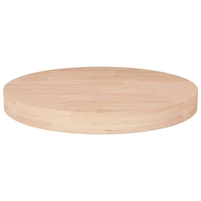 Image of vidaXL Solid Oak Wood Round Table Top Ø40x4 cm Untreated Dining