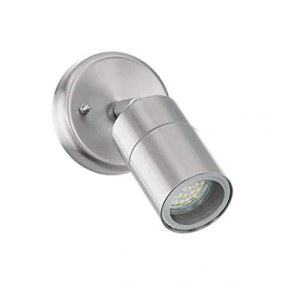 Image of Eglo Lighting Stockholm Outdoor Wall Spotlight Stainless Steel IP44, GU10