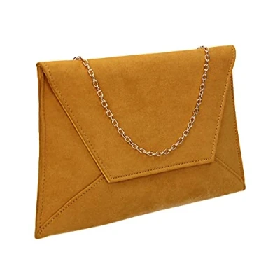 Image of SwankySwans Women&#039;s Dory Clutch Bag, Mustard