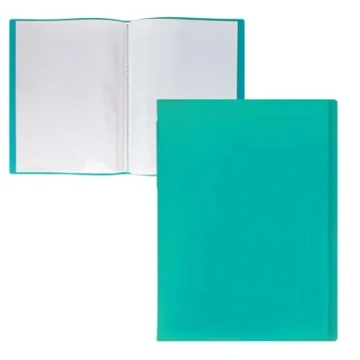 Image of RAYLU PAPER A4 Folder with Clear Sleeves 100% Biodegradable Polypropylene 10 Document for Home and Office (A4, Pockets, Green)