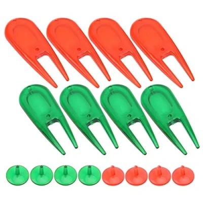 Image of 8 Pcs Golf Divot Repair Tool with Ball Marker Pitch Mark, Protable Mini