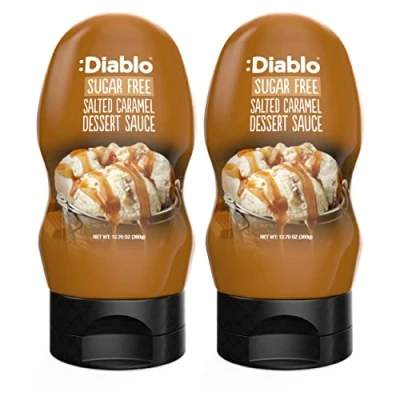 Image of Diablo Salted Caramel Dessert Sauce Sugar Free Gluten Diabetic Friendly Hamper Available Perfect for Gifting 360g