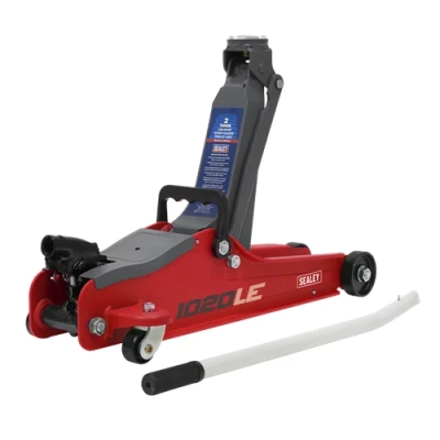 Image of Sealey Trolley Jack 2 Tonne Low Profile Short Chassis Red
