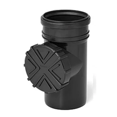 Image of Graphite 110mm Gutter Downpipe Leaf Guard Strainer Basket Filter Cleaner