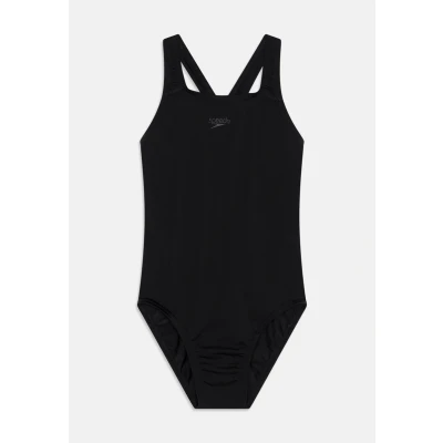 Image of Speedo Girl&#039;s Eco Endurance+ Medalist Swimsuit Chlorine Resistance Recycled Fabric Comfort Fit Swiming LeSons Swim Holiday, Black, 44