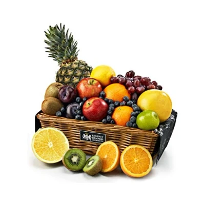 Image of Luxury Fruit Selection Fresh Gift Basket with Pineapple, Grapes, Apples, Kiwi Healthy Gifts for Birthdays and Celebrations, from Regency Hampers