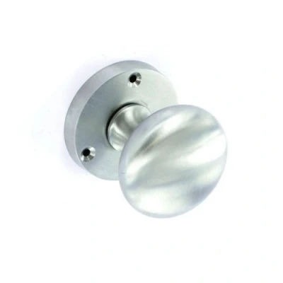 Image of Satin Finish Chrome Plated mortice Door knob Set. 50mm.