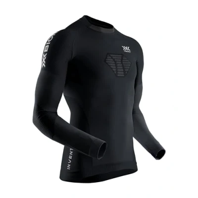 Image of X BIONIC INVENT 4.0 Running Shirt Long Sleeves Men Sports Jersey Jogging Training Fitness Gym Compression Baselayer Top Black/Charcoal, Large