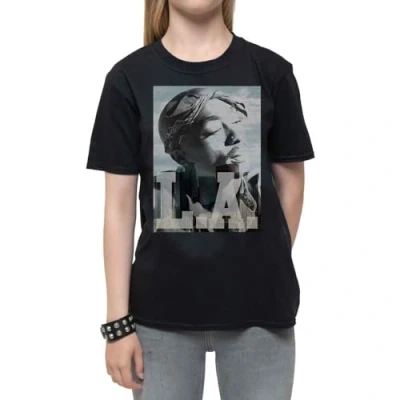 Image of Tupac &#039;L.A. Skyline&#039; (Black) Kids T Shirt (5 6 Years)