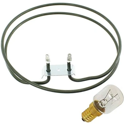 Image of Spares2go 2500W Heater Element + 15W SES Pygmy Bulb for Belling Fan Oven Cooker