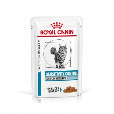 Image of Royal Canin Wet Feline Vet Diet Sensitivity Control 48 x 100 g Sachets (Chicken)