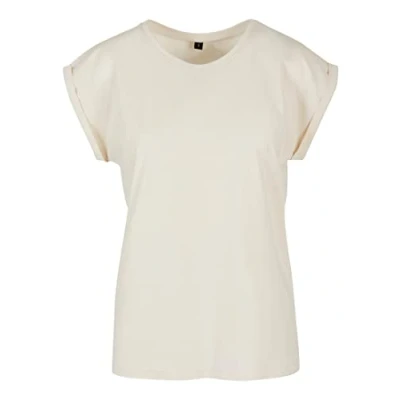 Image of Build Your Brand Women&#039;s Ladies Extended Shoulder Tee T Shirt, Sand, XL