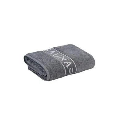 Image of frottana Sauna Towel with Border, made of 100% cotton, Stone, 80 x 200 cm