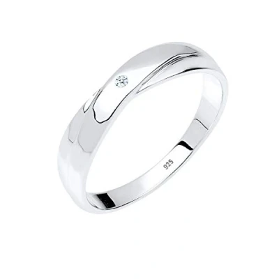 Image of Elli DIAMONDS Ring Women Elegant Engagement with Diamond (0.02 ct.) in 925 Sterling Silver