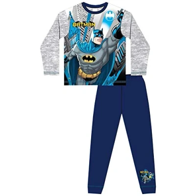 Image of Batman Grey/Blue 33161 Cotton Pyjama Set 7 8 Years
