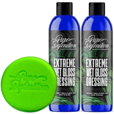 Image of Pure Definition Car Tyre &amp; Trim Gel Extreme Wet Gloss Protects Detailing Tire (500ml)