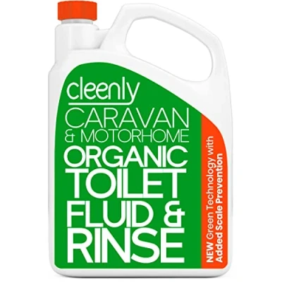 Image of Cleenly Organic Toilet Fluid Rinse Green Solution Cleaner 2L for Caravan and Motorhomes Eco Friendly, Formaldehyde Free 2 Litres