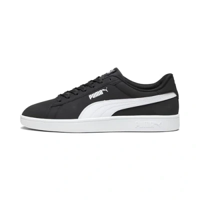 Image of PUMA Unisex Smash 3.0 Buck Sneaker, Black White, 8 UK