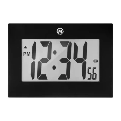 Image of Marathon Large Digital Wall Clock Digit Display with Alarm &amp; Fold Out Table Stand Ideal Kitchen or as a for Bedroom
