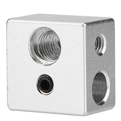 Image of 3D Printer Accessory,MK10 Extruder Hotend Heater Block,Professional 20x20x13mm Aluminum M7 Thread Heatbreak Fast High Heat Dissipation for