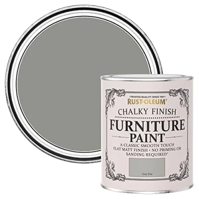 Image of Rust Oleum Grey Upcycled Furniture Paint in Chalky Finish Tree 750ml